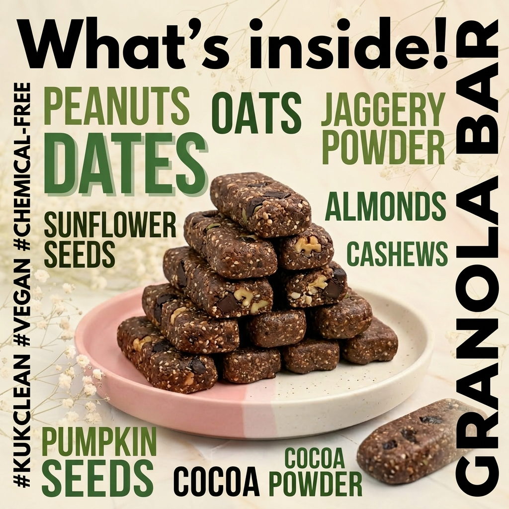 Nutty Chocolate Granola Bars (Pack of 5 ~ 200 gms)