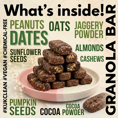 Nutty Chocolate Granola Bars (Pack of 5 ~ 200 gms)