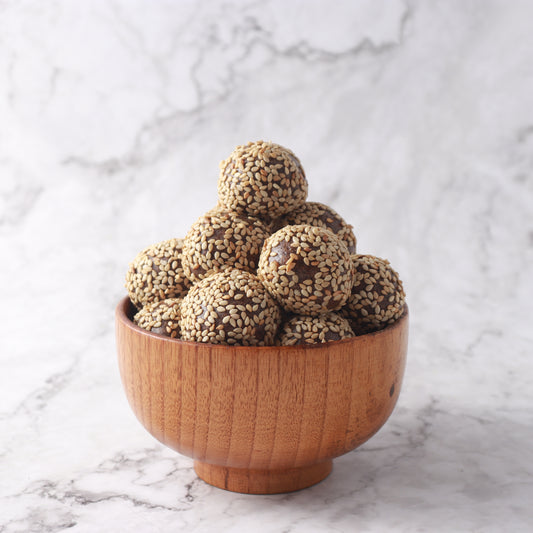 Gluten-Free, Millet Based, Healthy, Vegan traditional  Indian Sweet KuKClean's Ragi Laddu is a must have for After meal snack, gifting & Post workout.