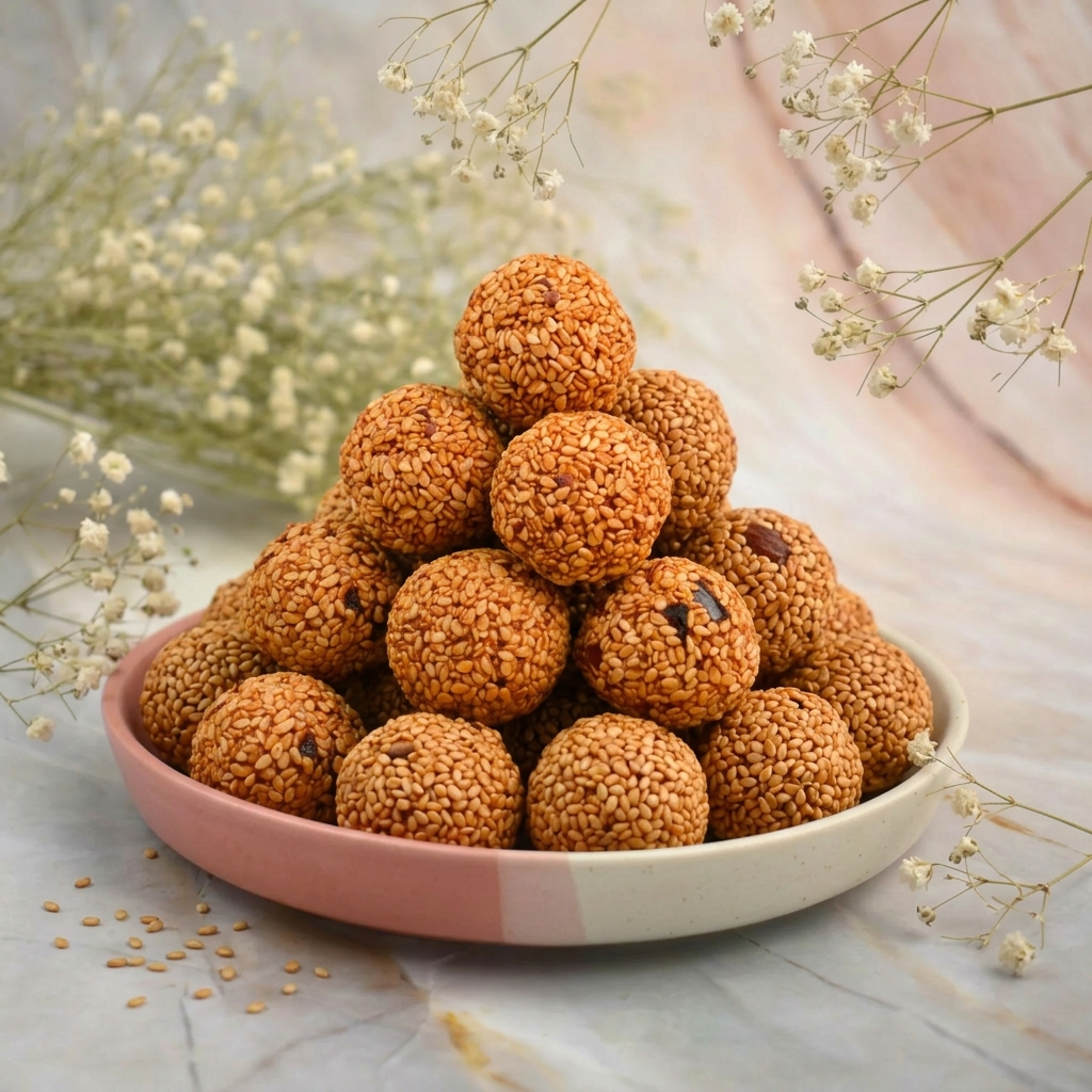 Sesame Fiber Laddu (10 pcs ~200 gms)
