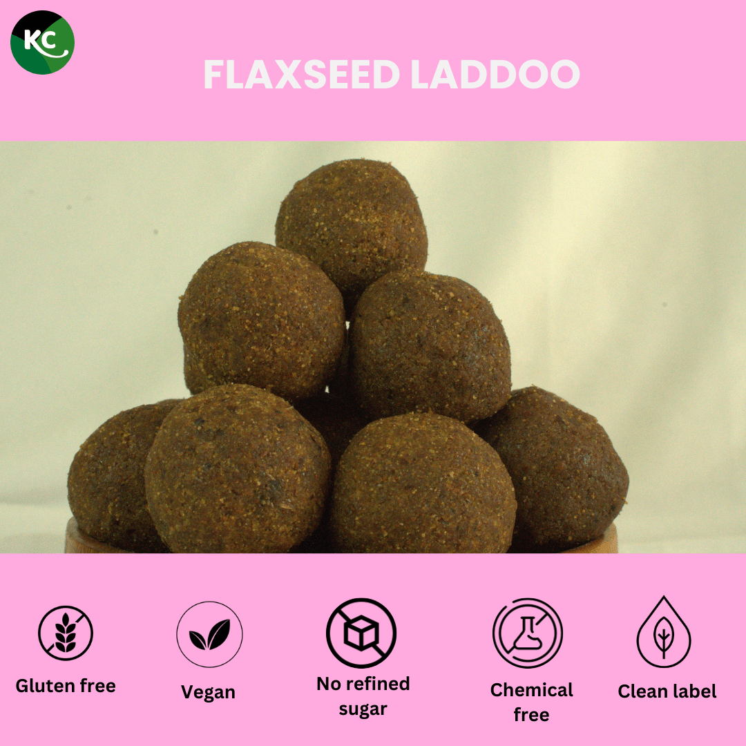 Flax seed Laddoo (10 pcs ~200 gms) - KuKClean Plant-based specialty store